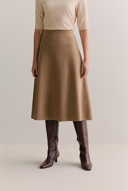 Australian Merino Milano Knit Skirt